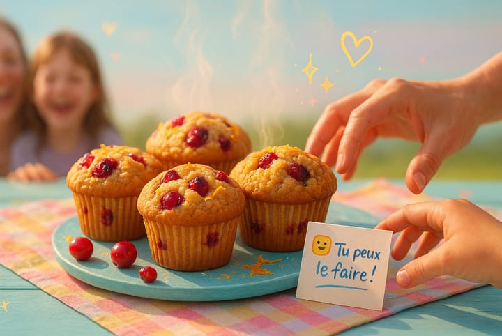 Muffins canneberges  (6 gros) — “glycémie friendly”